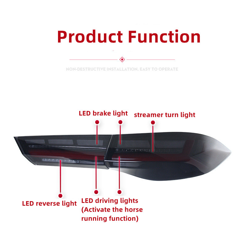 Full LED Taillight Assembly for Tyumpchi Empow 20 22-2023 Rear Reversing Highlight Brake Lights Auto Signal Lamp