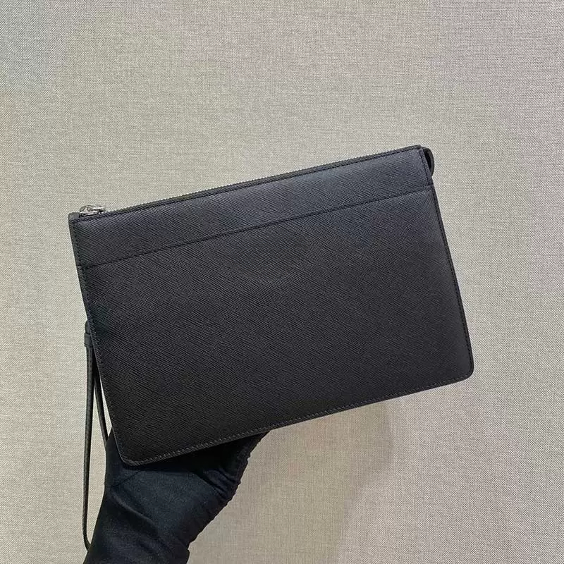Leather wallet fashion card bag 2v/f032 mens clutch bags designer one-shoulder business casual handbag coin purse high quality