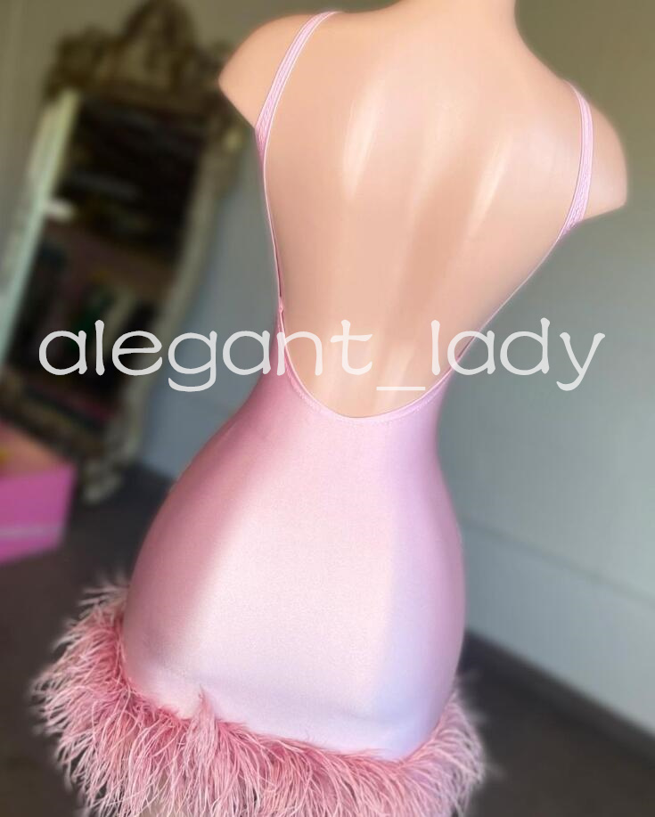 Blush Pink Short Prom Homecoming Dresses for Women Sparkly Diamond Beaded Feather Birthday Party Gown abito da cerimonia evening