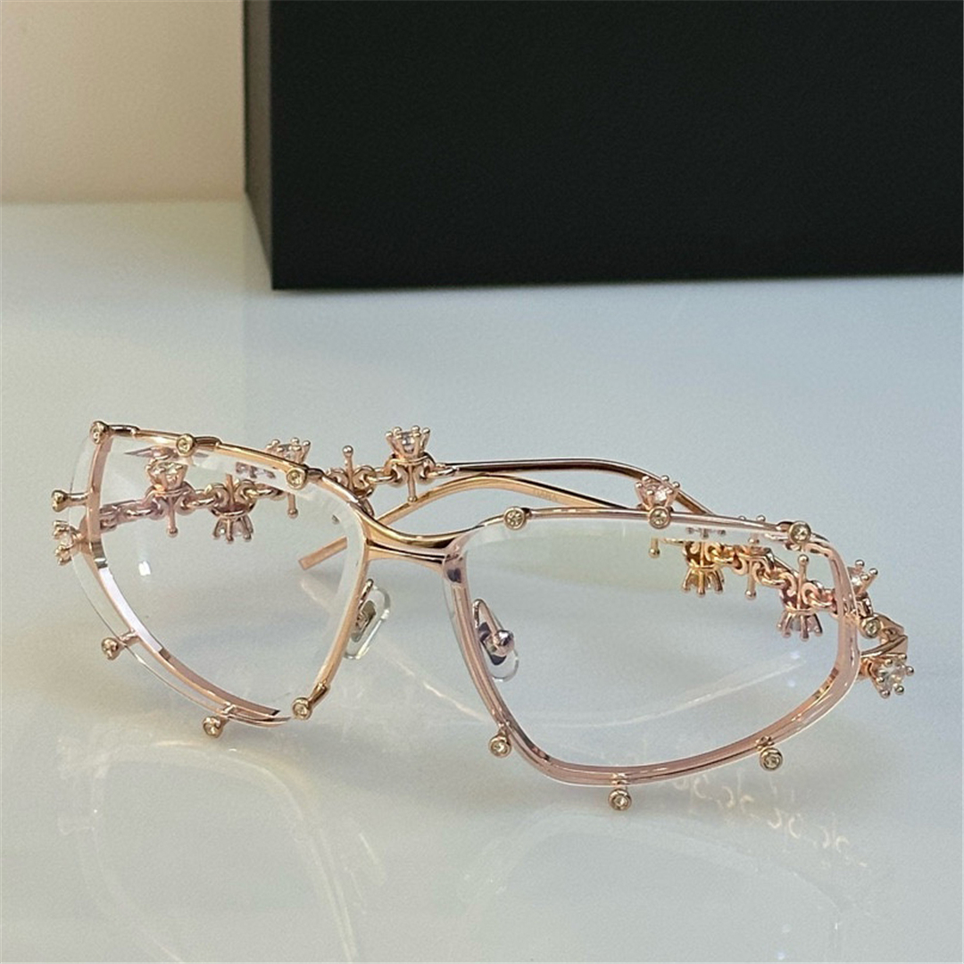 Optical Eyeglasses For Men Women Retro Designer GM Fashion Dia Jewelry Glasses Frame Detailed Elasticity Oval Style Anti-Blue Light Lens Plate With Bo