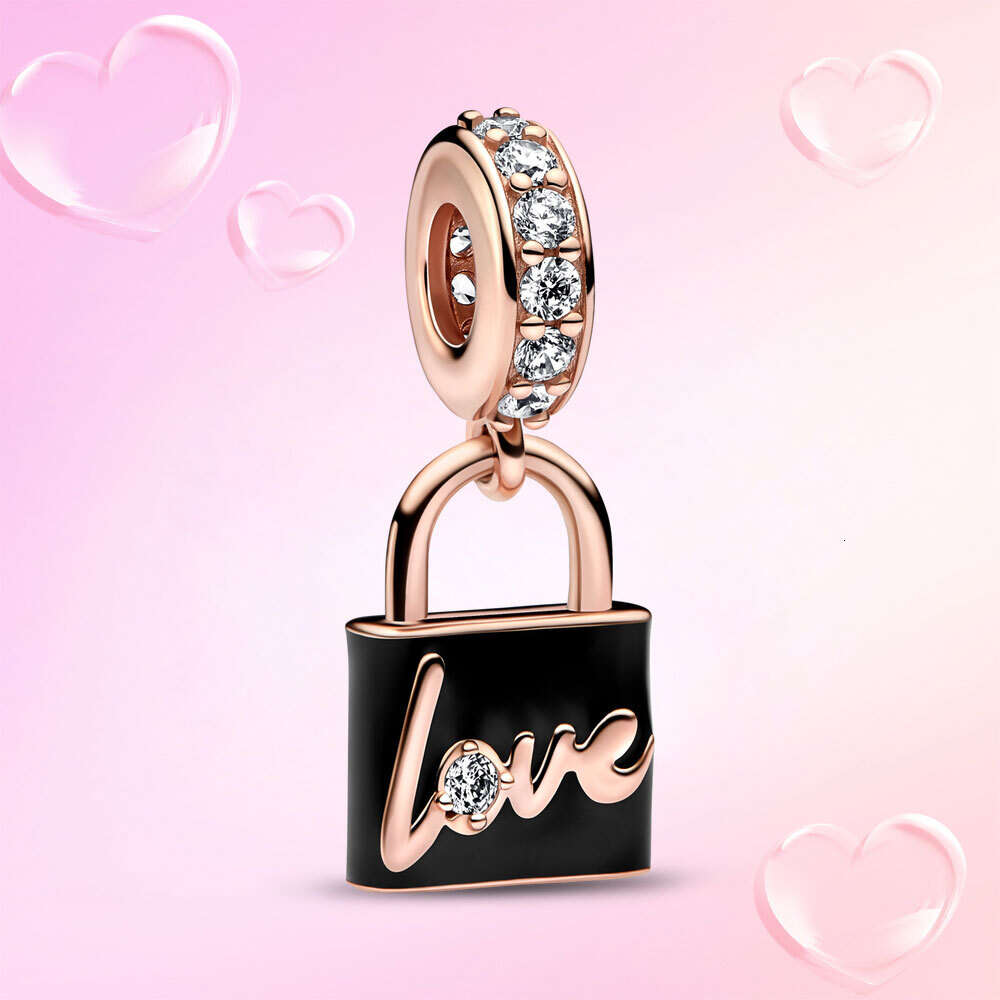 Bicolor Charms For Women Original Sier Plated Bracelet Ladybug Love Lock Moment Pendant Gift Beads Diy Jewelry Perline Red