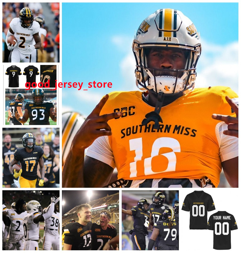 Southern Miss Golden Eagles Football Jersey Rodrigues Clark Jakarius Caston Billy Wiles Antavious Willis Frank Gore Jr. Holman Edwards Kenyon Clay MJ Daniels Jersey