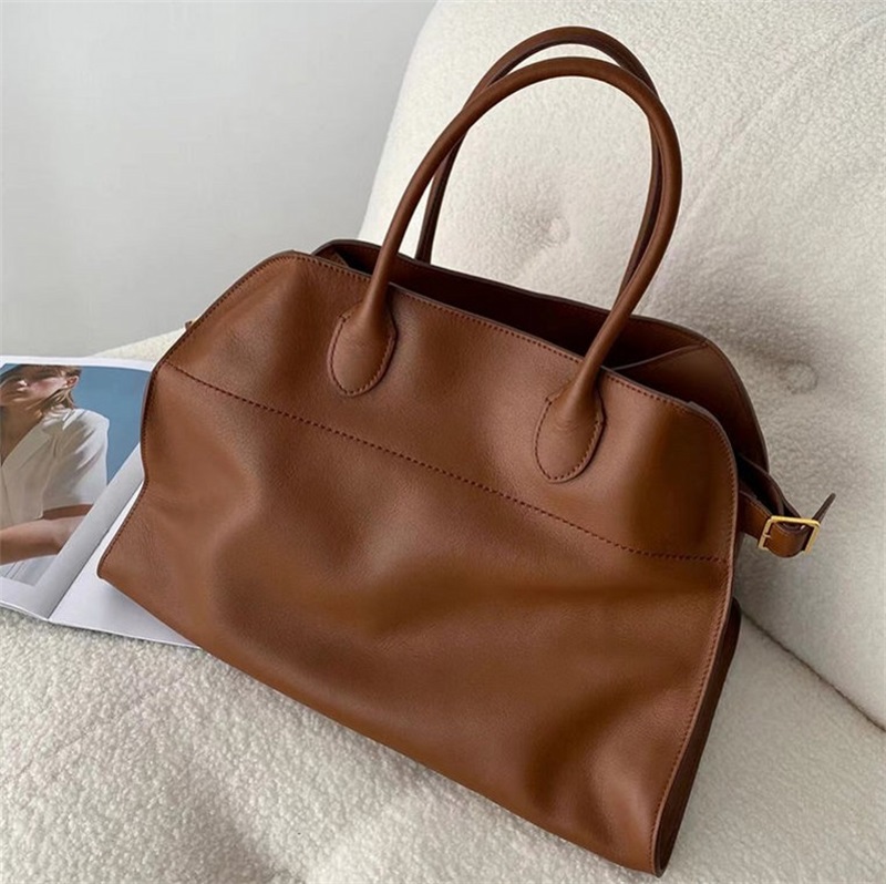 Large designer bags margaux real leather tote bag designer commuter travel shoulder bag brown black suede clutch bags leisure popular simple xb102