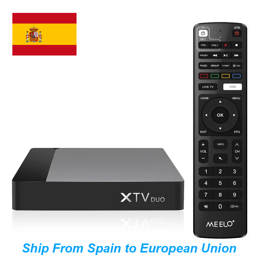 Ship From Spain XTV DUO Meelo 4K UHD Android11 HDR Smart TV Box Decoder Dual WiFi LAN 100M HD AV1 HDR Smartest Player