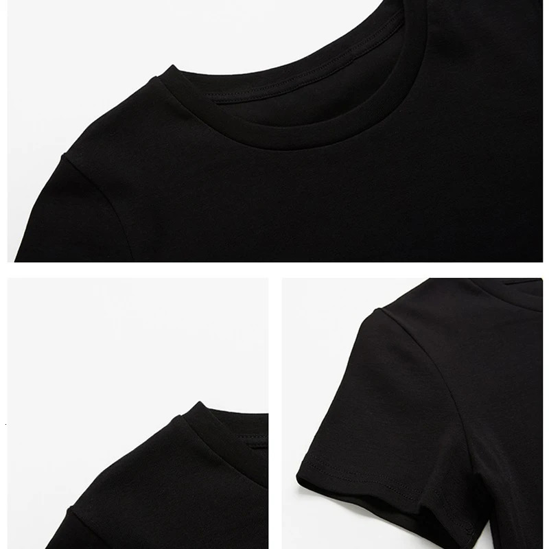 Your Exclusive DIY Print Pattern Customize Summer Short Sleeve O Neck Solid Color Cropped Navel Women Crop Tops Fashion T-Shirt 240125