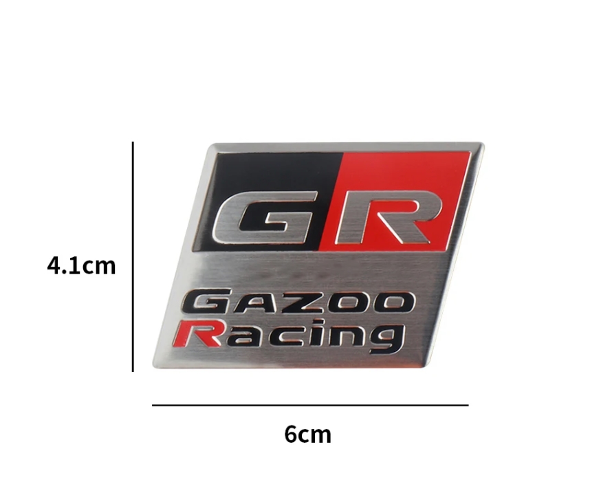 3D Aluminum GR SPORT GAZOO RACING Badge Car Side Body Rear Trunk Sticker Decoration for Toyota Corolla Cross Chr Yaris Rav4