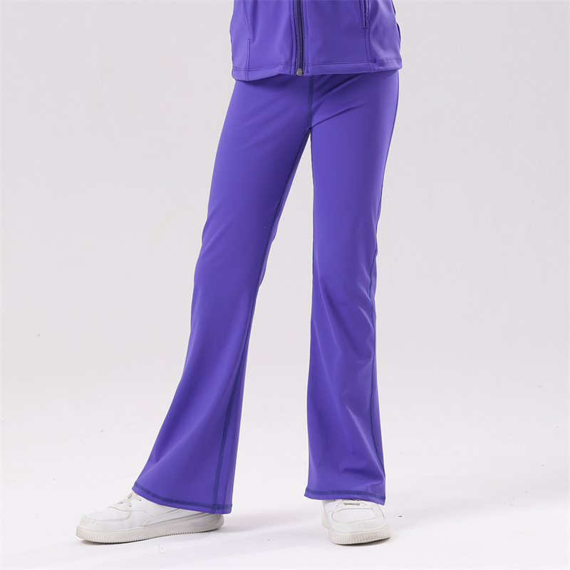 kids Yoga Flared Pant Push Up Fitness Soft Girls High Waist Align legging Hip Lift Elastic Sports Pants Seamless Y186