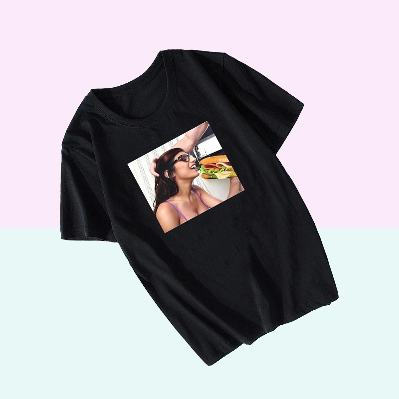 Bands Mia Khalifa Sexy TShirt Summer Male Short Sleeve Oneck Cotton Tshirt Hip Hop Tees Tops Harajuku Streetwear Black Homme Unisex