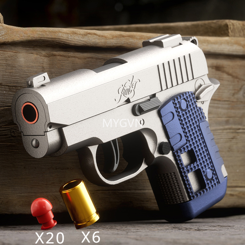 Small Size M1911 Shell Ejected Toy Gun Continous Firing Blaster Manual Soft bullets Pistols Empty Hang Up Cs Outdoor prop