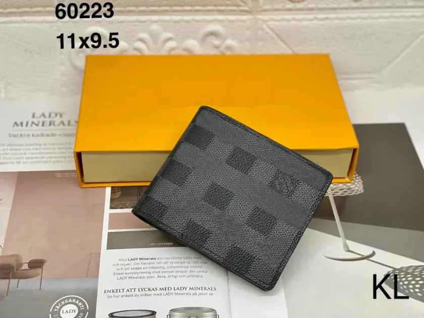 Top Quality designer Paris plaid style mens wallet fashion men Credit card clip fold purse special canvas multiple short small bifold wal