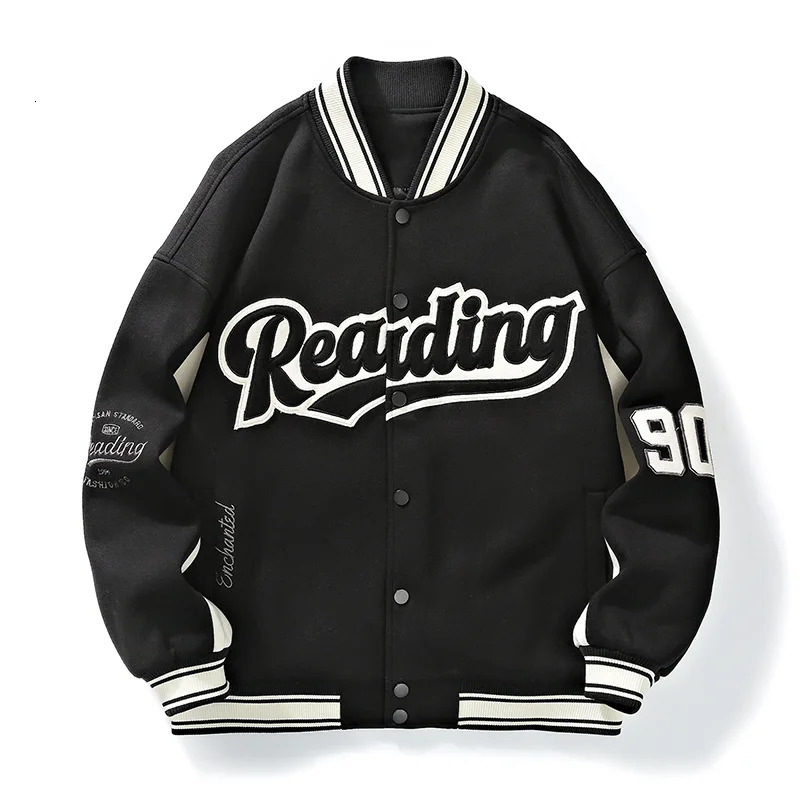 Embroidery Letter Pilot Baseball Jacket Men Hip Hop Streetwear PU Leather Varsity Bomber Jacket Women Harajuku Loose Coats 240124