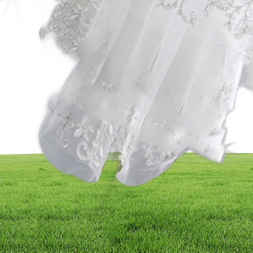 Women039s 2 Tier Spark Bridal Pearl Wedding Veil With Comb New Lace Edge Short Bridal Veil Fashion Elbow Length Wedding Accesso