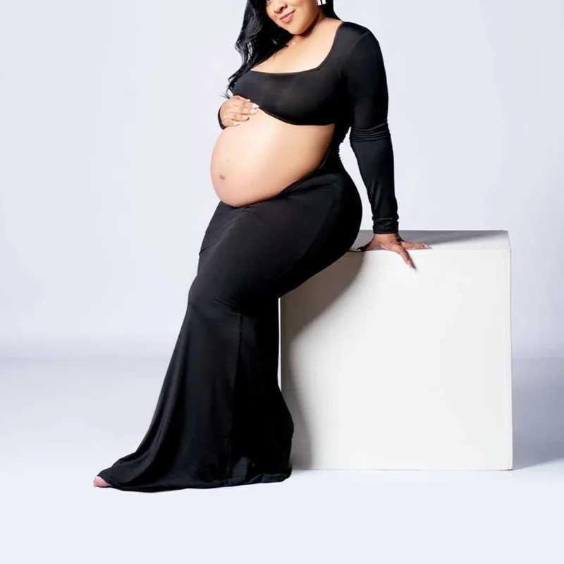 Maternity Dresses New Maternity Women Dress Sexy Cut Out Front Open Backless Maxi Dress Wedding Party Photography Pregnant Women Clothes 24412