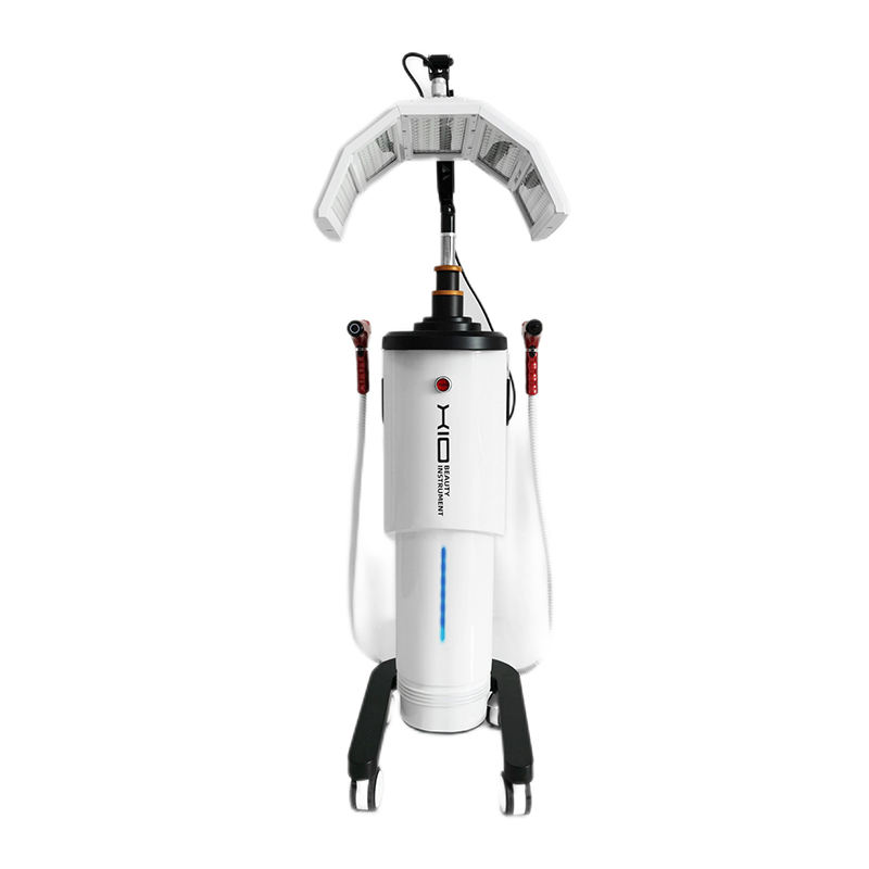7 Colors Phototherapy Skin Tendering Anti-wrinkle Anti-aging Machine PDT LED + 2 Thermal Handles Skin Lifting Collagen Build Scalp Care