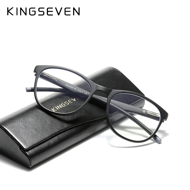 KINGSEVEN 2023 Anti Blue Light Optical Glasses For Women Men Radiation Ray Blocking Blocker Computer Gaming Eyeglasses Frames 240118