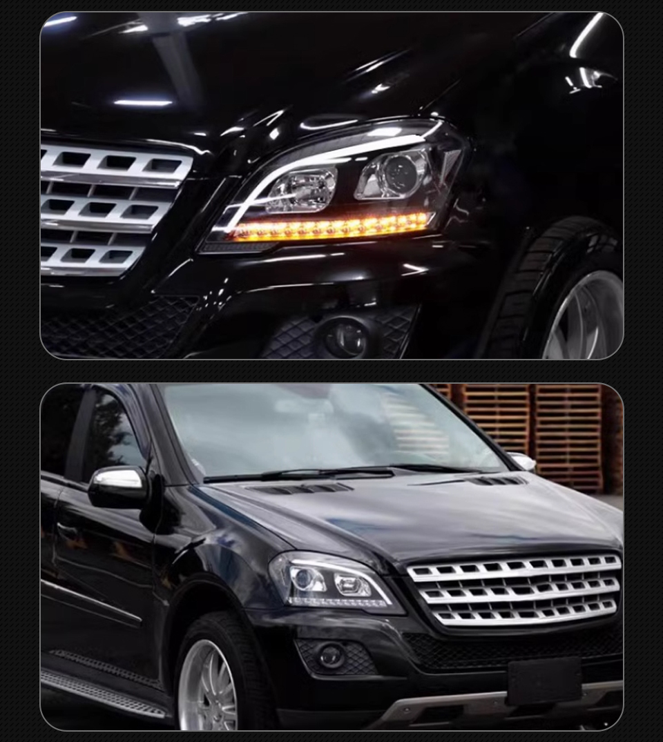 For Benz W164 Headlights 2009-2012 ML350 ML400 ML500 Headlights Fog Lights Daytime Light DRL LED Turning Signal