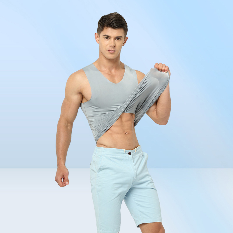 3PCS No Trace Cool Men Vest Tank Tops Underwear Mens Undershirt Shirts Male Bodyshaper Fitness sleeveless Men s Running 5XL 2206182820416