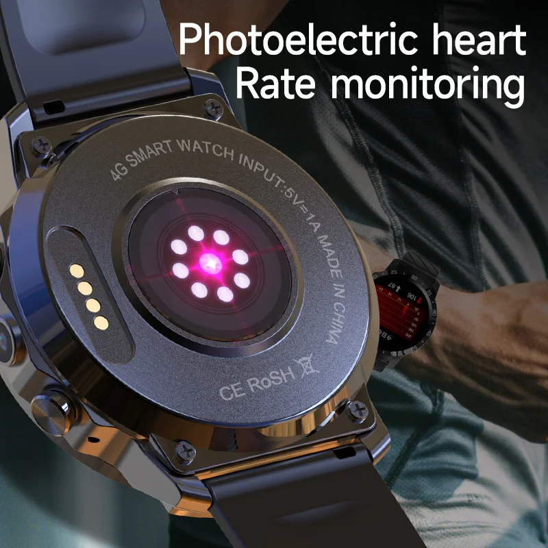 New Smart Watch 4G Full Network SIM Card Large Screen Video Call Waterproof Fitness Tracker Smartwatch for Men
