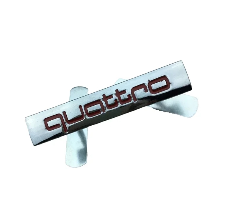 Front Grille Car Emblem Badge Chrome Sticker For Audi Quattro Logo A4 A7 A6 A3 A5 B9 B4 B5 B2 B3 B8 S4 S8 S5 S3 Q3 Accessories