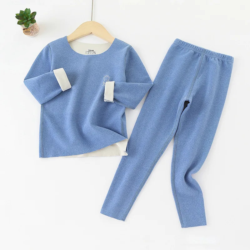 Thermal Underwear For Boys 37° Constant Temperature Girls Pajamas set Winter Children Long Johns Kids Cation Fluff 14 15 Years 240118