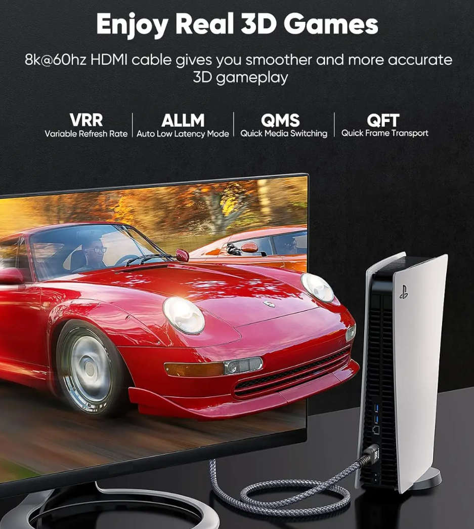 HDMI 2.1 8K 60Hz Oxygen Free Copper Mi HD Cable wire HD Connection Cable Projector TV Computer 3D Aluminum Case