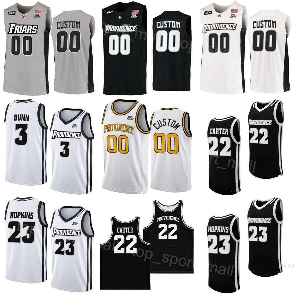 Men Women Kids College Basketball Providence Friars Jersey 22 Devin Carter 23 Bryce Hopkins 1 Jayden Pierre 13 Josh Oduro 0 Davonte Gaines 3 Garwey Dual University