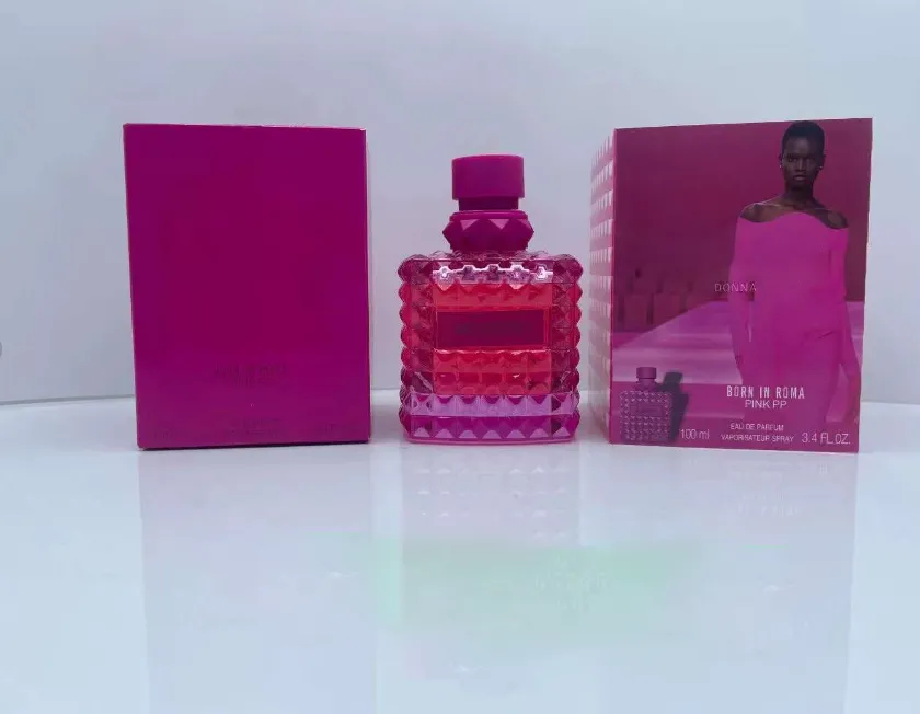 Born in Roma Perfume 100ml Donna Pink PP Coral Fantasy Intense Rockstud Noir Fragrance Eau De Parfum Cologne Spray Good Quality EDP Fast Ship Men Women