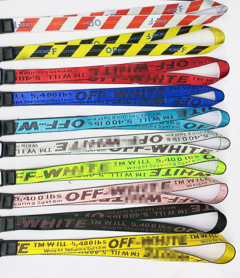Trendy Brand Canvas Lanyards Mobile Phone Pendant Simple Woven Strap Car Keychains Multi-purpose Wrist Strap Accessory