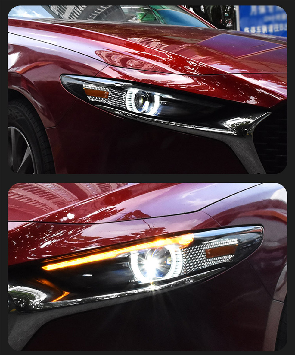 Headlight LED For Mazda 3 Axela 20 20-2023 LED DRL Hid Head Lamp Angel Eye Bi Xenon Front Headlights