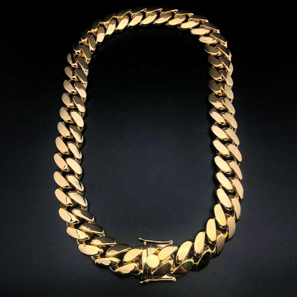 Factory Custom 20mm Cuban Link Chain Real 925 Sterling Silver 10k 14k 18k Solid Filled Gold Hip Hop Fine Miami Cuban Link Chain