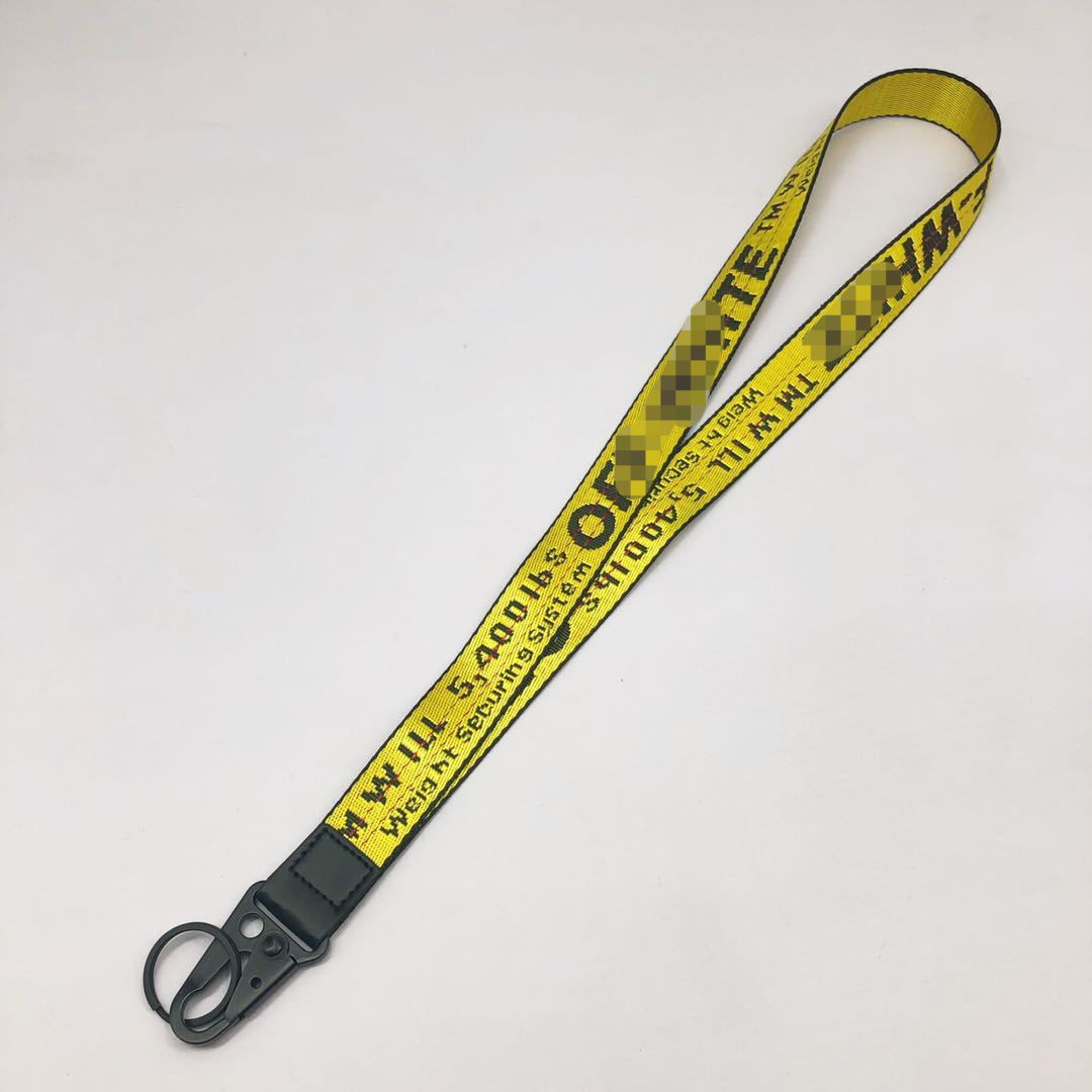 Trendy Brand Canvas Lanyards Mobile Phone Pendant Simple Woven Strap Car Keychains Multi-purpose Wrist Strap Accessory