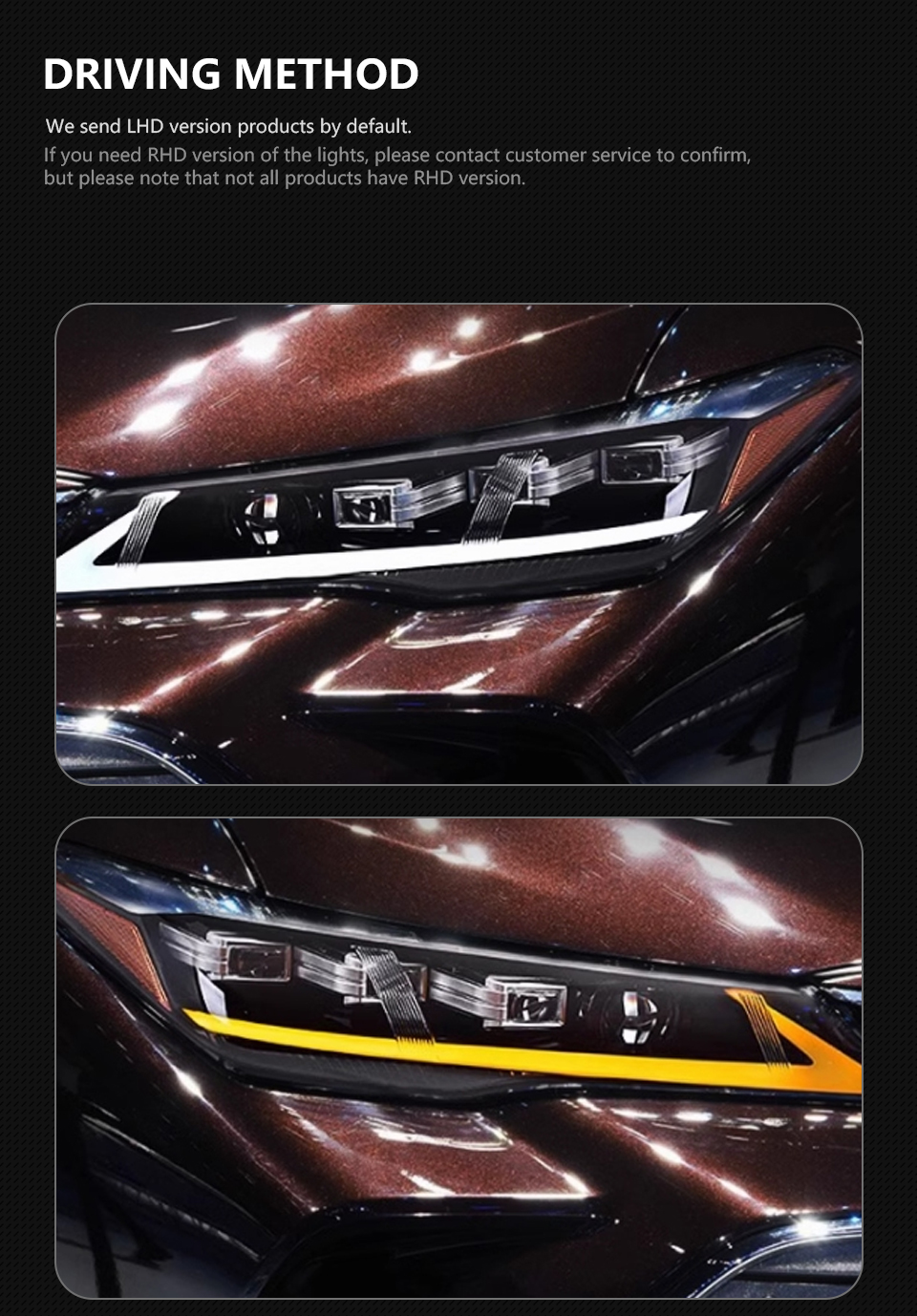 Car Lights for Toyota Avalon 20 18-20 22 Headlights DRL Head Lamp Dynamic Signal Front Daytime Light