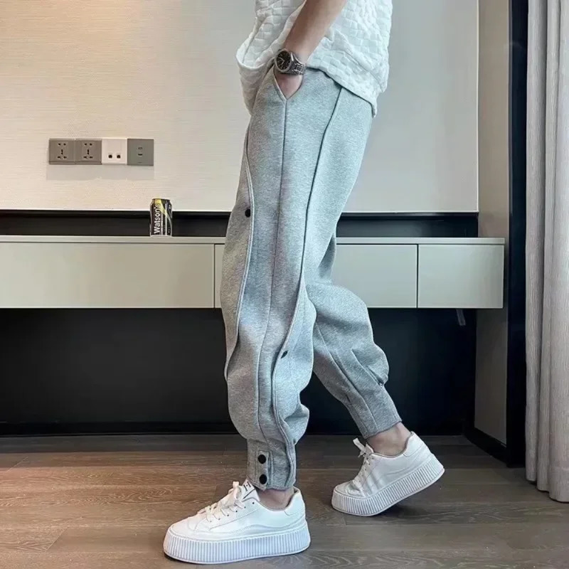 Pants For Men Jogger Pants Grey Track Pants Hip Hop Style Sweatpants Men 240123