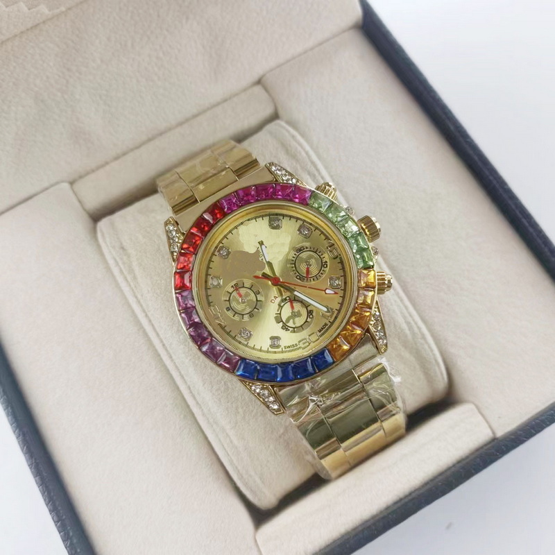 Great quality men Designer WristWatches multi-color with box aaa male Luxury Dial 40mm Stainless Steel quartz Watchs no480