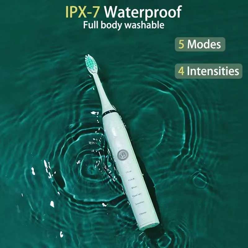 Toothbrush Sonic Electric Toothbrush Ultrasonic Automatic USB Rechargeable IPX7 Waterproof Toothbrush Replaceable Tooth Brush Head