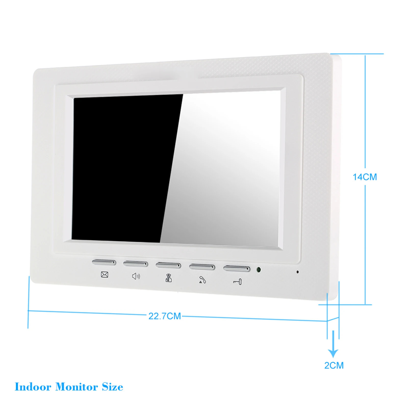 7 inch Wired Video Door Phone Doorbell Indoor Monitor with IRCUT Rainproof Outdoor Camera Visual Intercom Remote Unlock 240123