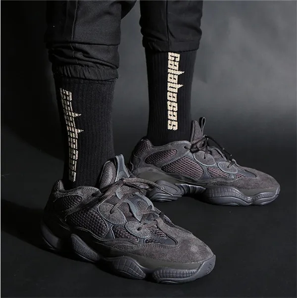 Men's Socks Skateboard Fashion Men's Letter Printed Socks Sports Socks Hip Hop Style Stockings