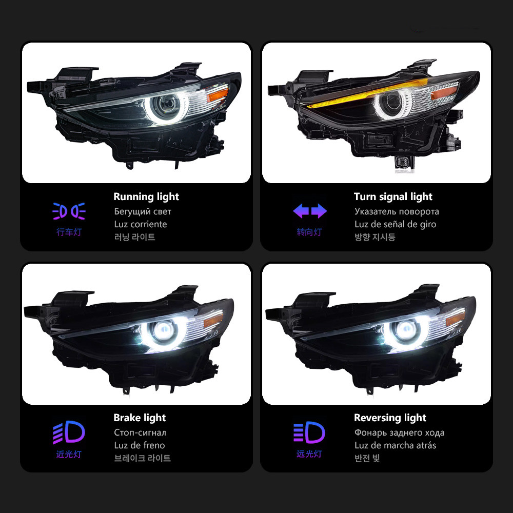 LED Headlights For Mazda 3 Axela 20 20-2023 LED Lights DRL HID Dynamic Turning Front Head Lights Assembly