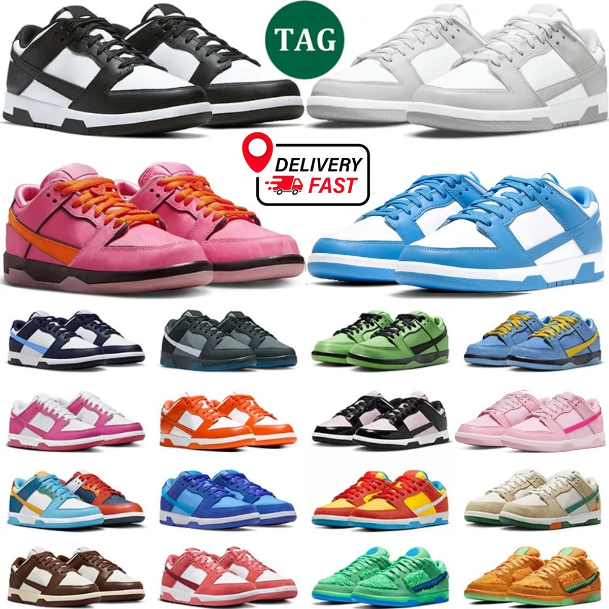 panda running shoes lows black white triple pink grey fog photon dust unc rose whisper laser orange syracuse valentine Pure Platinum mens trainer