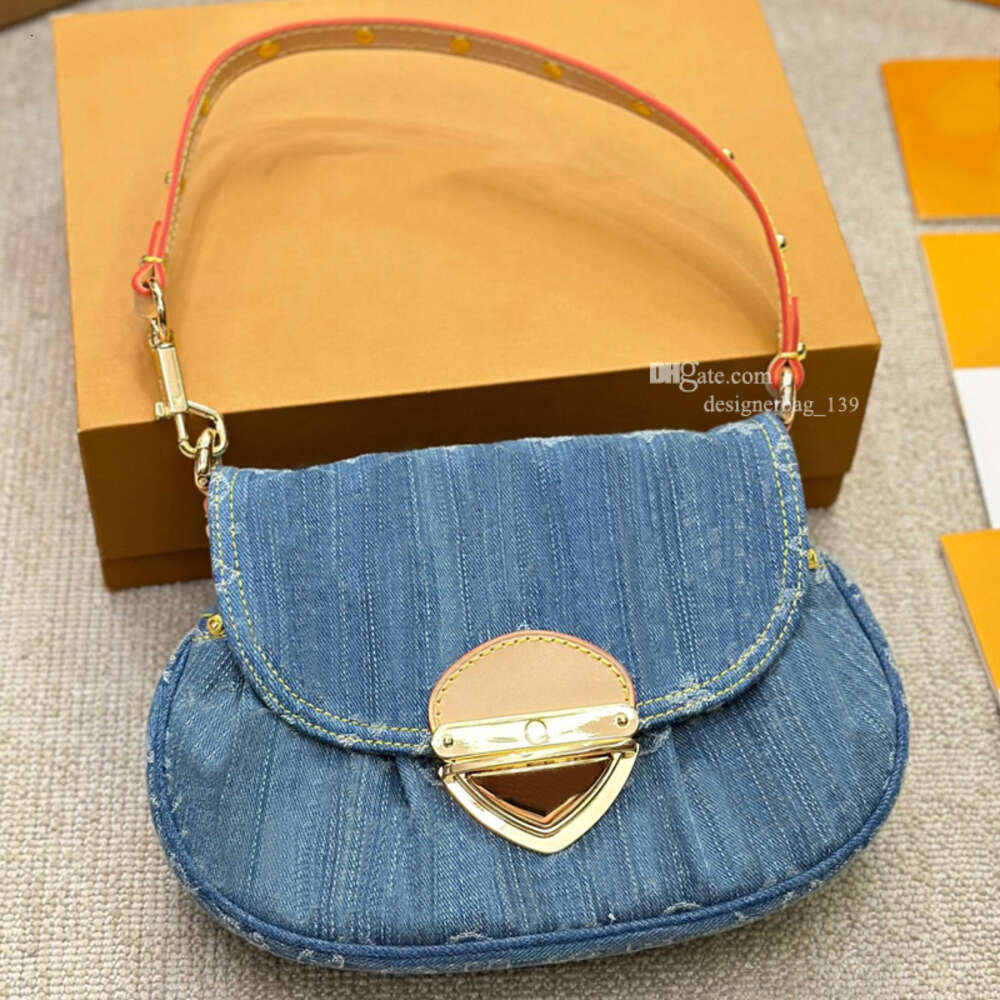 Designer bag vintage denim bag women cross body Luxury handbags Hobo Shoulder Bags high quality Blue Denim flowers messenger purses