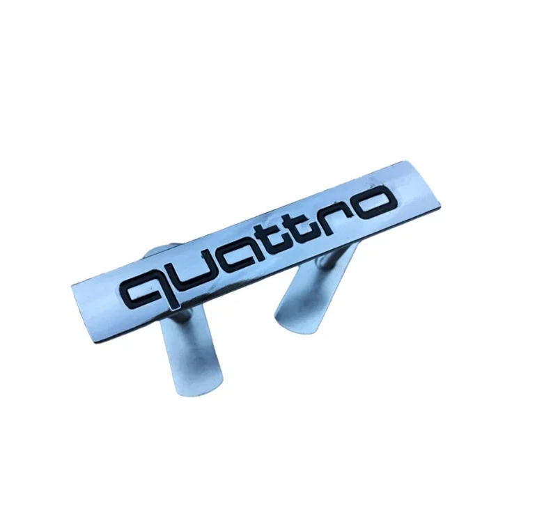 Front Grille Car Emblem Badge Chrome Sticker For Audi Quattro Logo A4 A7 A6 A3 A5 B9 B4 B5 B2 B3 B8 S4 S8 S5 S3 Q3 Accessories