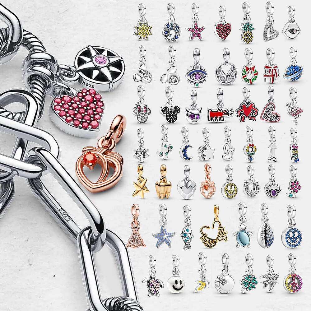 New Sterling Sier Me Heart Mouse Charm Fit Original ME Bracelet Devil Eye Charm Women Fashion Jewelry Gift