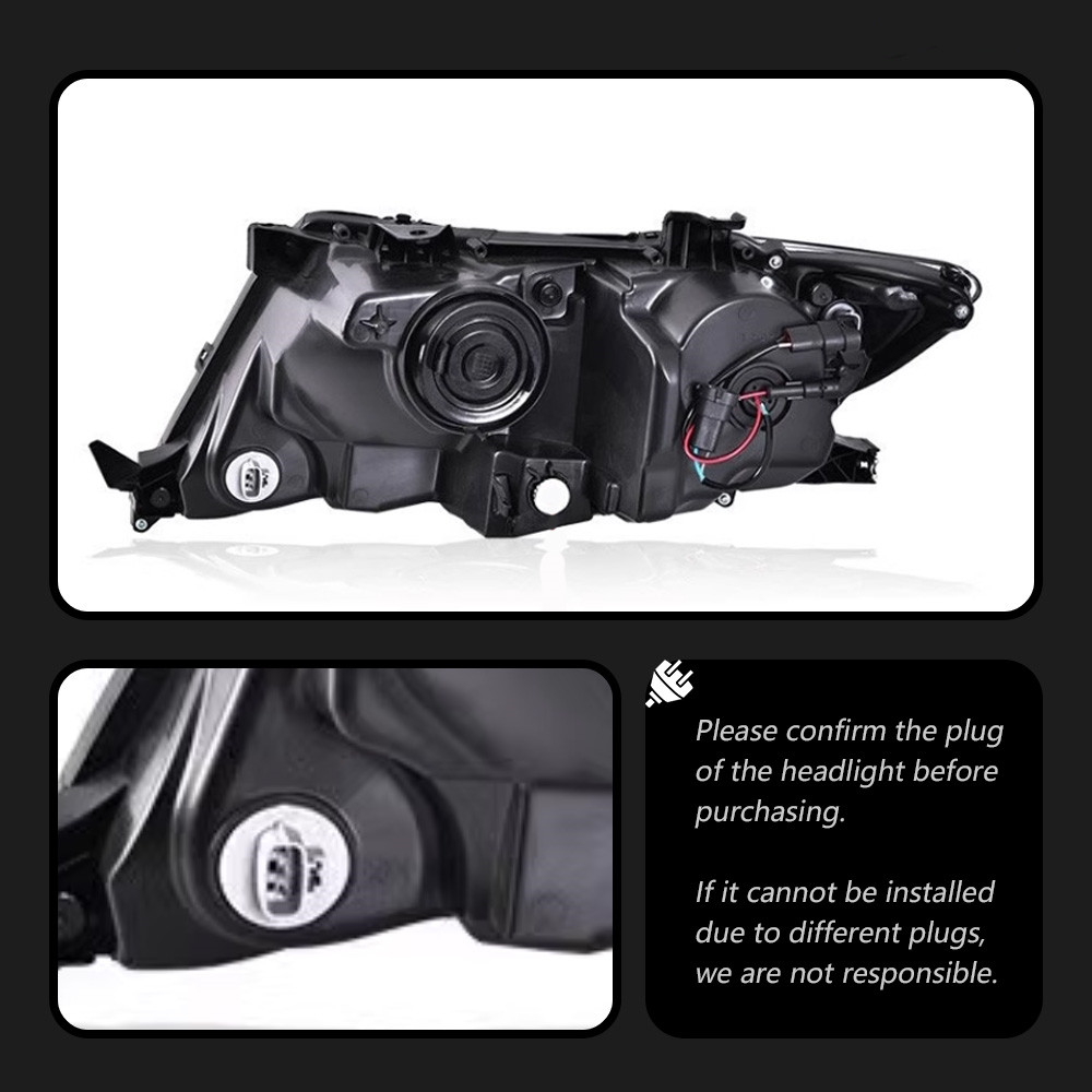 Car Head Lamp for Toyota Harrier Venza Headlights 2009-2013 DRL Dynamic Signal Lamp Head light Assembly