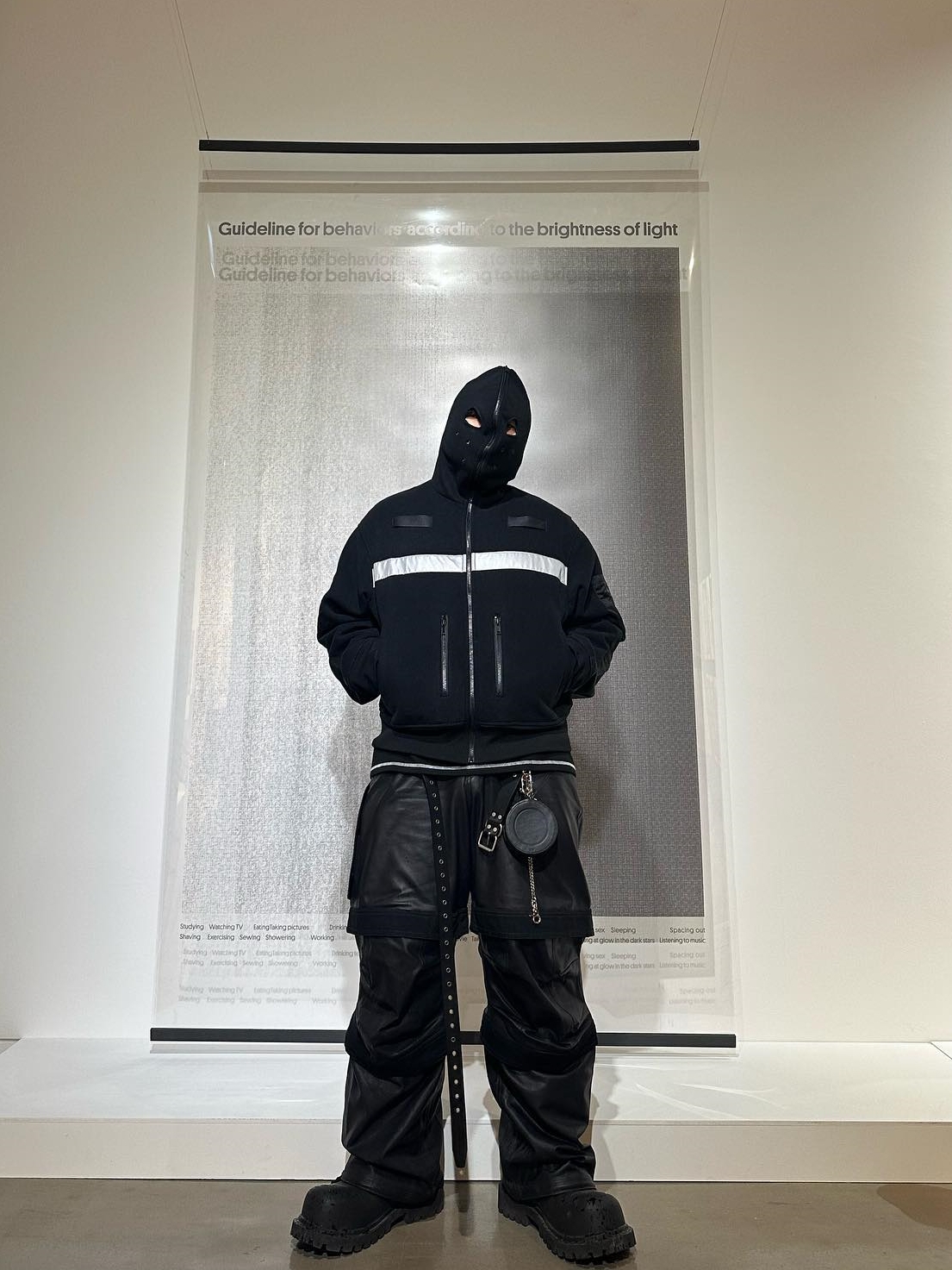 Grailz Project Vintage Masked Fleece Jacket High Street Solid Hoodie Zipper Up Loose Hooded Hoodie
