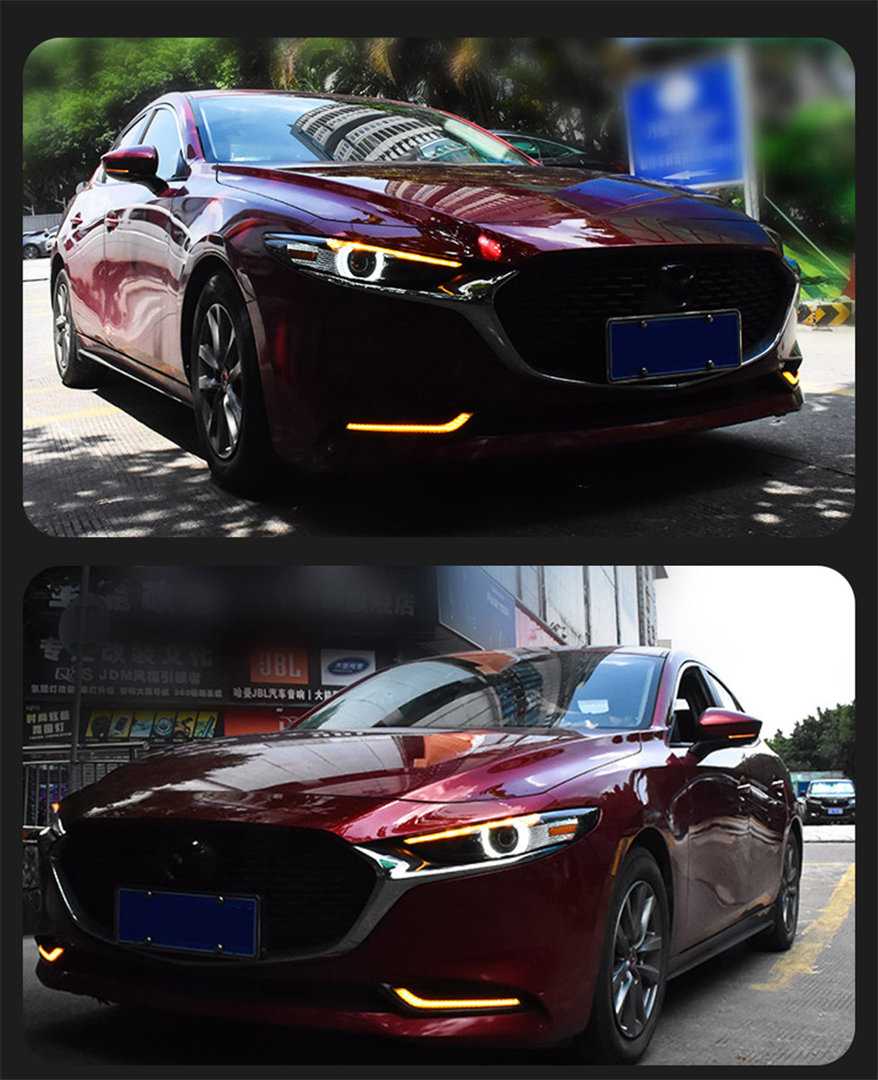 Headlight LED For Mazda 3 Axela 20 20-2023 LED DRL Hid Head Lamp Angel Eye Bi Xenon Front Headlights