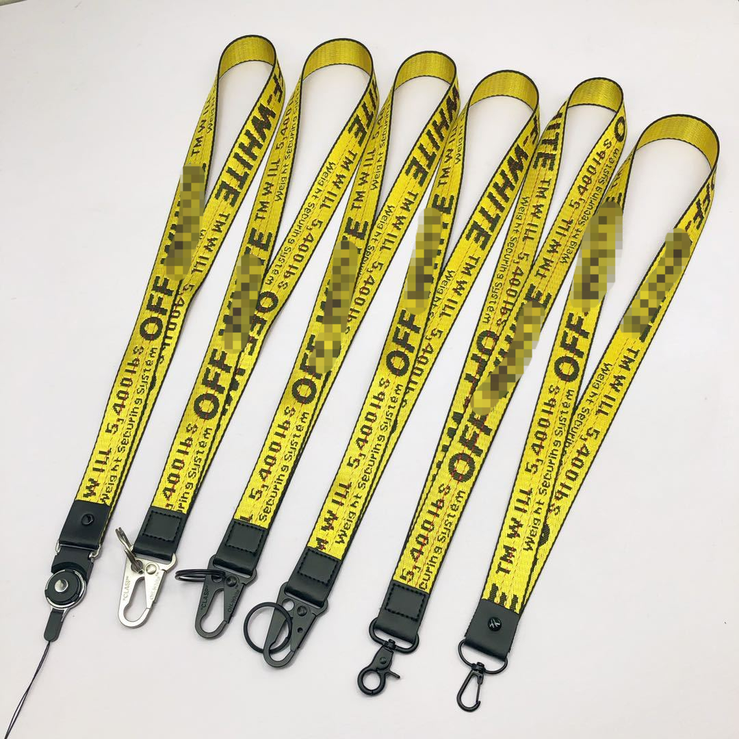 Trendy Brand Canvas Lanyards Mobile Phone Pendant Simple Woven Strap Car Keychains Multi-purpose Wrist Strap Accessory