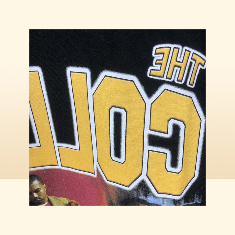 Hip Hop Print Tshirt College Dropout Music Tee Men Women High Quality Pattern Washed Tops Short Sleeve