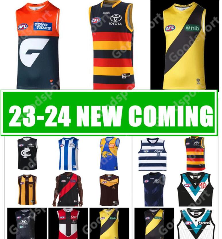NEW AFL port Adelaide Karnten jersey EssendonSt Kilda Brisbanefremantle dockers goldcoast Hawthorn vest Rules shirt