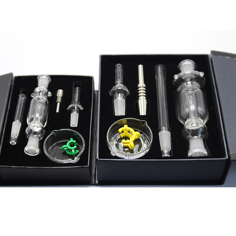 Dabpipes NC002 Nectar Collector 10mm 14mm 19mm Gift Box Clip Mouthpiece Wax Dish In-Line Perc Nectar Collectors