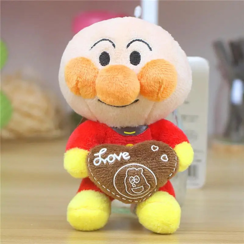 Kawaii Anpanman Baikinman Plush Toys Doll Cartoon Keychain Backpack Pendant for Friends' Birthday and Christmas Gifts Peripheral 240122